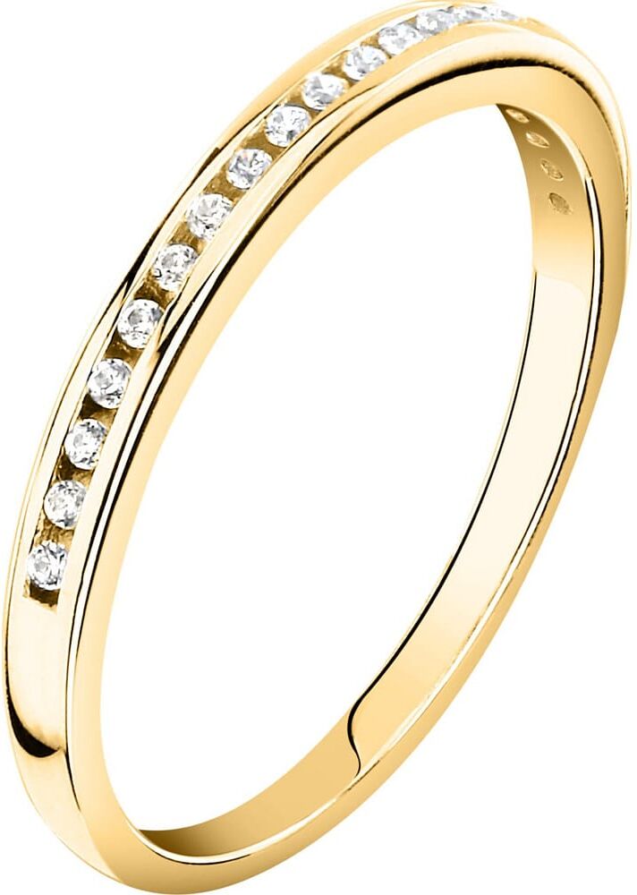 Alliance Promesse En Or 750/1000 Jaune Et Diamant Femme