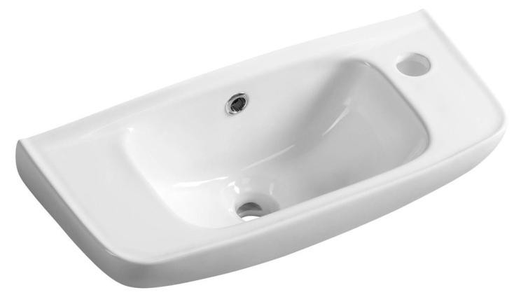 Isvea Keramische Wastafel Wit, Wandmontage, 51 x 22 cm