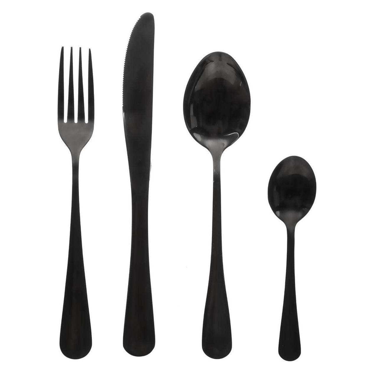 Secret de Gourmet 16P SET BLACK CUTLERY SHADOW 154001 (16 Stk., Besteck Set) (36516857)