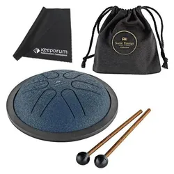 Meinl Sonic Energy MSTD2NB Tongue Drum mit Tuch (Perkussion), Perkussion, Blau