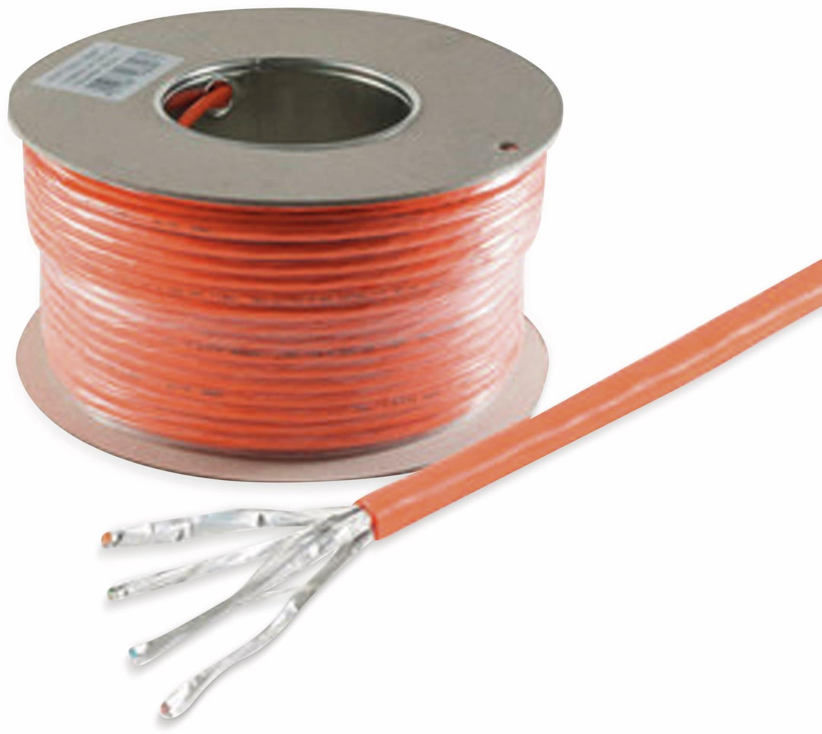 S/CONN Cat7 S/FTP Netwerkkabel, 100 meter, Oranje