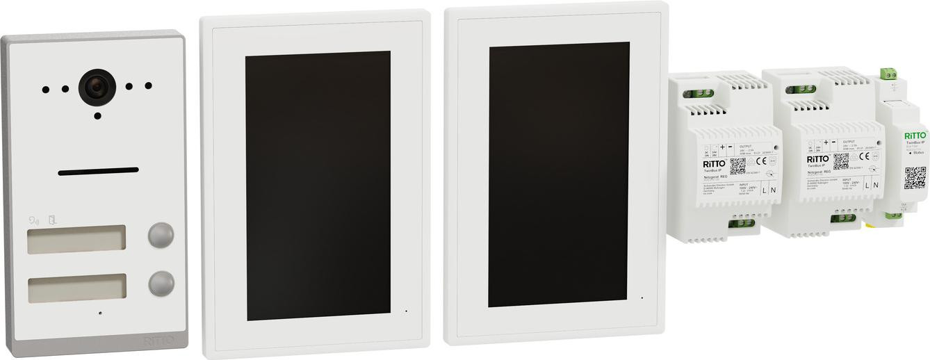 Ritto Listo Video RGE2092270 TwinBus IP Set voor een dubbelwoonhuis, wit