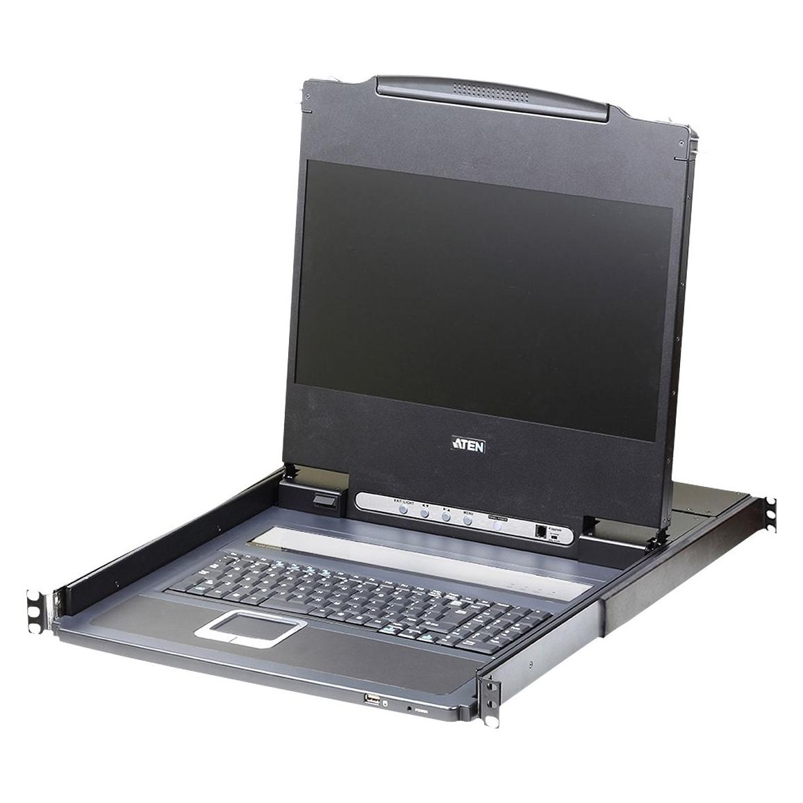 Aten CL6700MW ES Single Rail 17,3"-LCD Konsole (USB, HDMI / DVI / VGA) ES-Layout (CL6700MW SP)