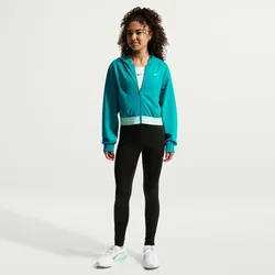 NIKE Pro Dri-FIT Fleece Hoodie Mädchen 300 - energy/energy/arctic green/white XL (156-166 cm)