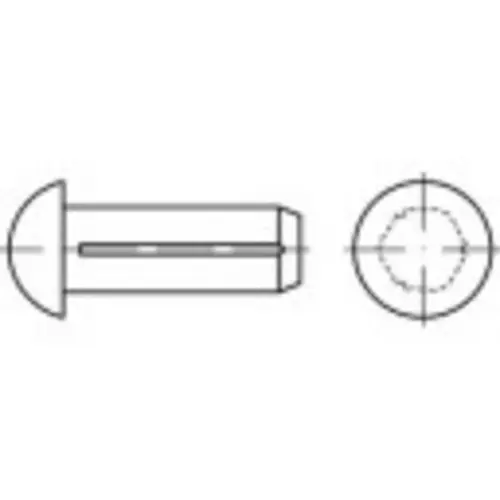 TOOLCRAFT 136500 Halbrundkerbnagel (Ø x L) 1.4mm x 3mm Stahl 500St.