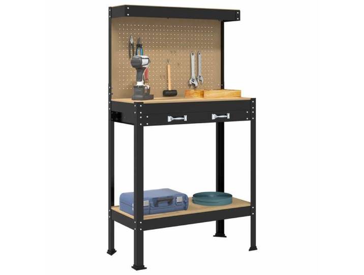 PROMOTION Bancs de travail Noir 81x41x145 cm Bois d'ingénierie 194129