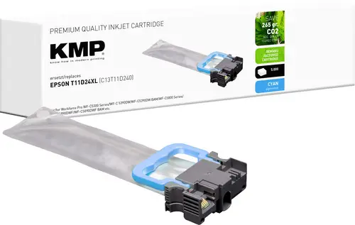 KMP Druckerpatrone ersetzt Epson T11D2 XL Kompatibel Cyan 1664,4003