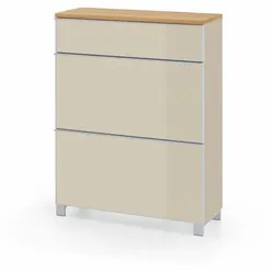 Voss Möbel Schuhschrank Gardone Glas Braun Sahara