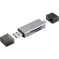 Renkforce RF-PCR-400 Externer Speicherkartenleser USB-A, USB-C® microSD, SD Space Grau RF-6179482
