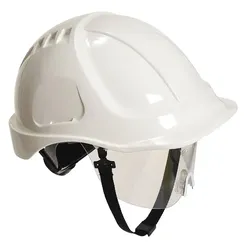 Schutzhelm mit Visier Endurance Plus PW54 - Weiß