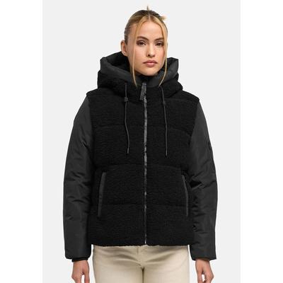 Winterjacke MARIKOO "Elidee", Damen, Gr. S, schwarz, Obermaterial: 100% Polyester, Jacken Winterjacke, Winterjacke mit Kapuze und praktischen Reißverschlusstaschen