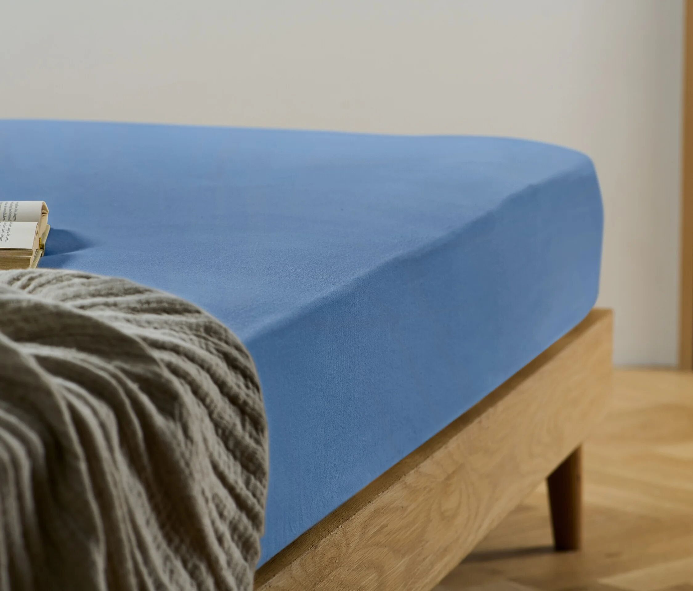 Tchibo - Biber-Fixleintuch - hellblau