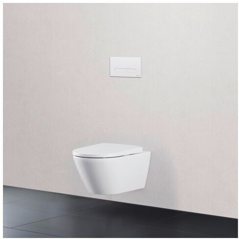 Duravit D-Neo Wand-WC Set 45770900A1  Rimless, Tiefspüler, WC mit WC-Sitz, Durafix Befestigung, Weiß Hochglanz