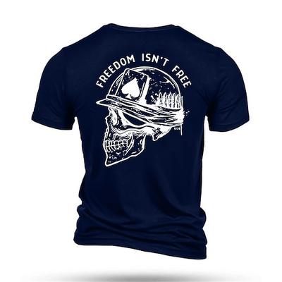 Herren Patriotisches Graphic T-Shirt - Freiheit ist nicht kostenlos Totenkopf Design Kurzarm