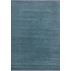 WOLLTEPPICH MOLE, einfarbig, Blau, 160 x 230 cm
