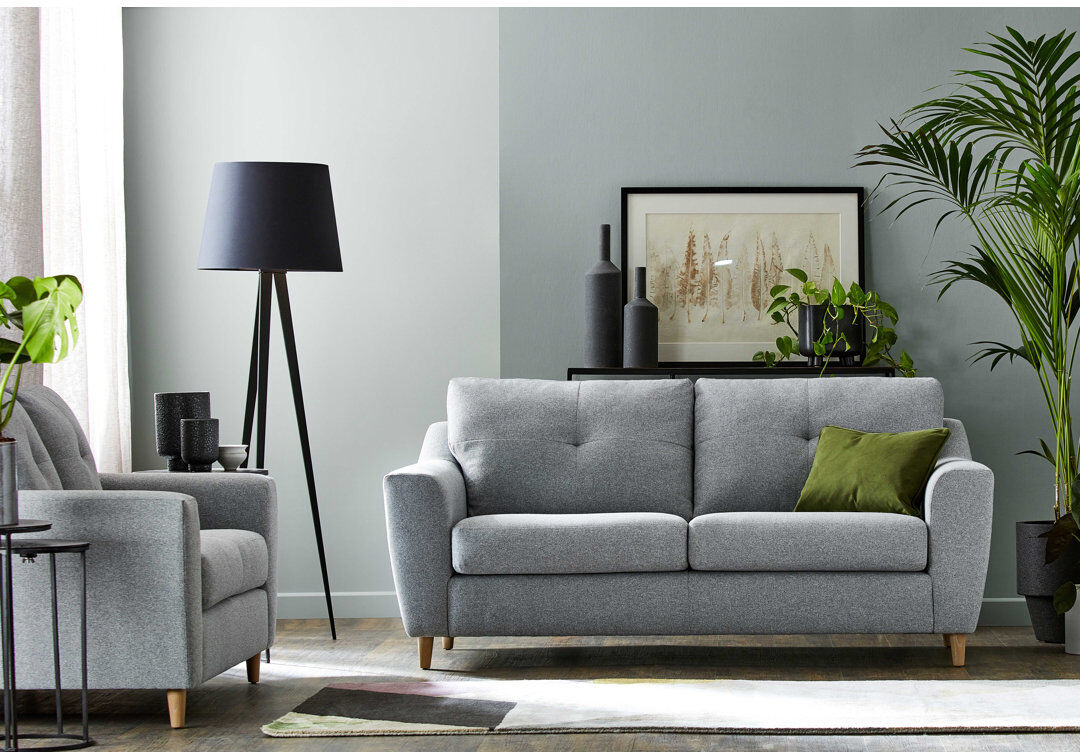Zipcode Design Espitia 2 Seater Polyester Tufted Sofa Grey 3