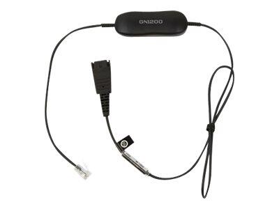 Jabra GN1216 Headset-Kabel RJ-9 (M) bis Quick Disconnect 2m 88001-04