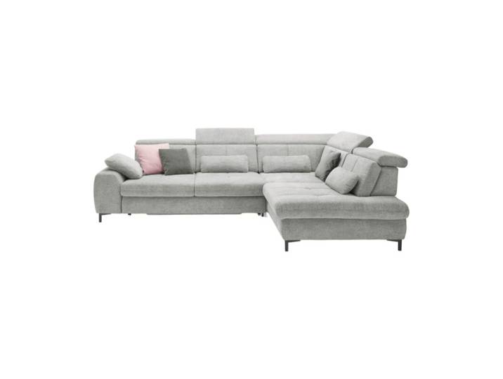set one by Musterring SO 3400 Ecksofa mit Siztiefenverstellung und opt. Schlaffunktion - Strukturgewebe Famosa alu - Schlaffunktion - rechts manuelle Kopfteilverstellung, manuelle Sitztiefenverstellung, Schlaffunktion Modern, Zeitlos
