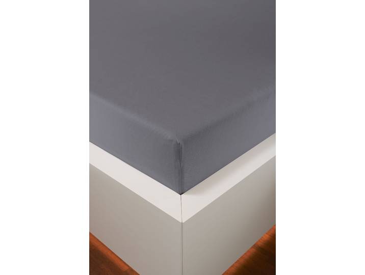 Spannbettlaken BELLANA bellana Melone, 100% Baumwolle, Jersey, bügelfrei , grau, L:200cm, Mako-Jersey, Obermaterial: 100% Baumwolle, Bettlaken, Spannbettlaken, reine Baumwolle, Spannbetttuch für Matratzen bis 25cm Höhe