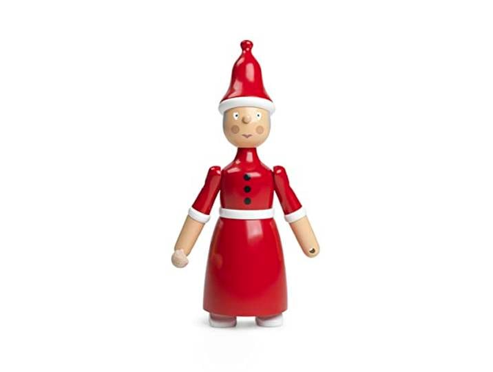 Kay Bojesen Figurines de la Mère Noël 19.5 cm Figurines en Bois Design Original\, Rouge