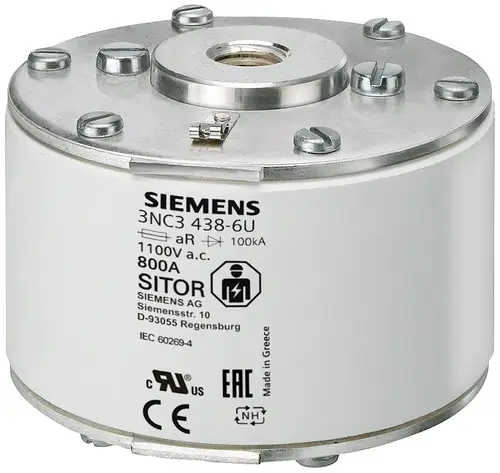 Siemens 3NC32446U Sicherungseinsatz Sicherungsgröße = 3 1400A 500V 3St.