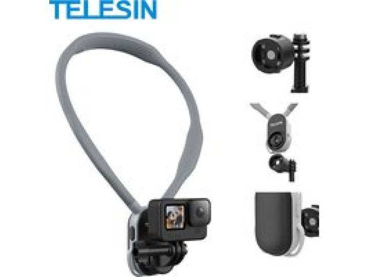 TELESIN Quick Release siliconen nekmontage magnetische hold voor GoPro Hero Insta360 DJI Osmo Action Action Camera-accessoires