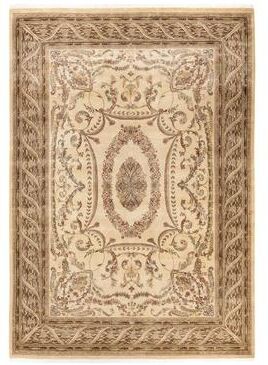 Overton Hand Knotted Wool Vintage Inspired Traditional Mogul Ivory Area Rug - 8 x 10