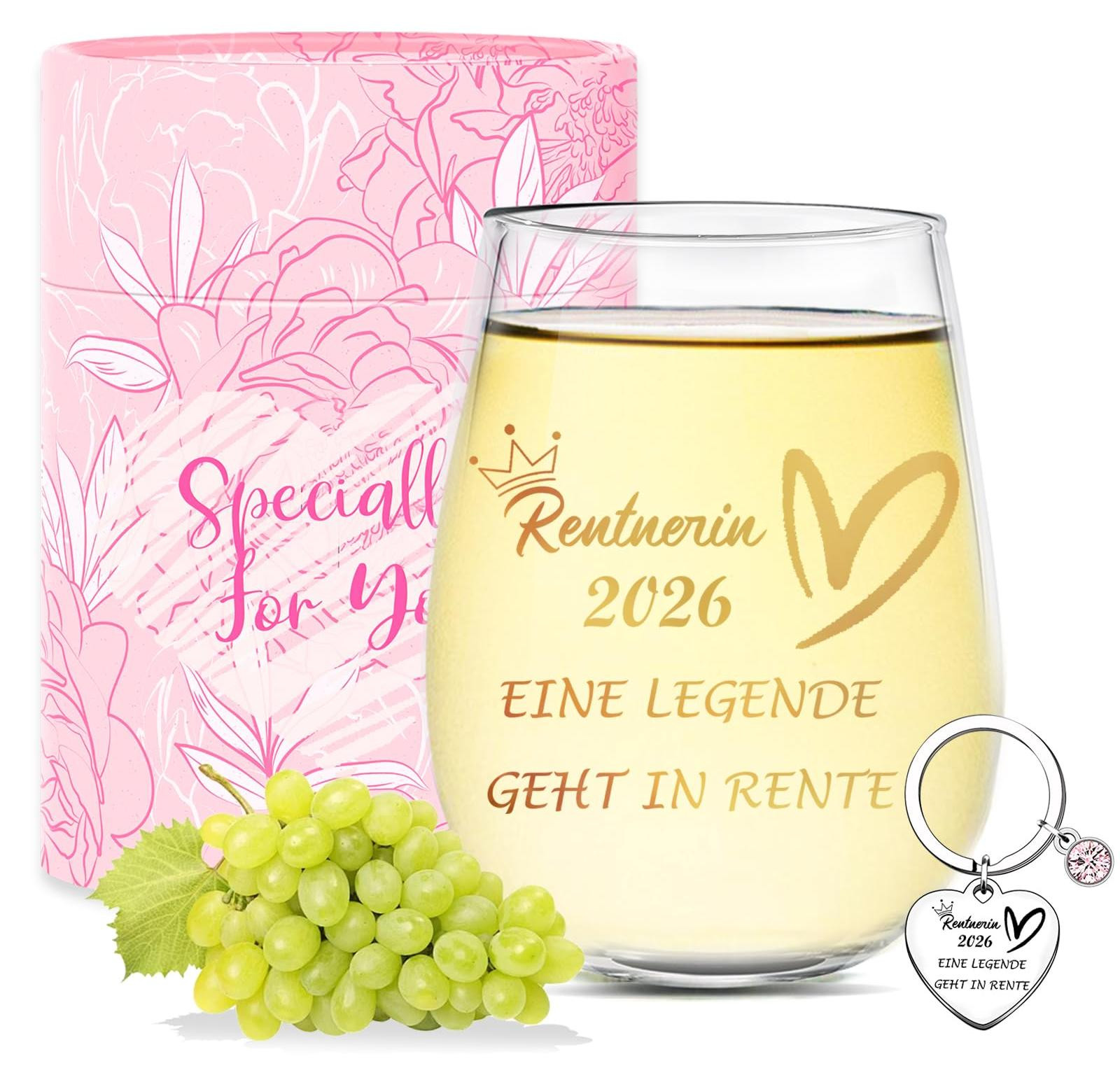 Set van 2 wijn glazen