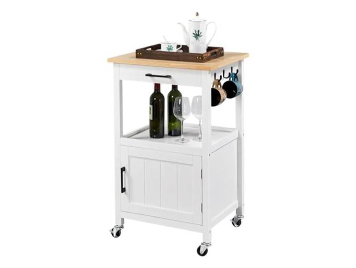 XXAD553TY Essen Rollbarer Kücheninselwagen mit Lagerschrank, beweglicher Küchenwagen mit Schublade