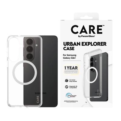CARE BY PANZERGLASS Handyhülle "Urban Explorer Case mit Qi für Samsung Galaxy S26+", transparent, Smartphones, Hüllen, Backcover, Schutzhülle, Handyschutzhülle, Case, Schutzcase, stoßfest