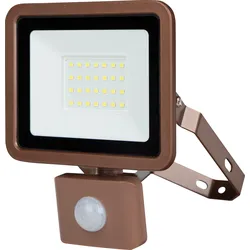 REV 2707615040 - LED-Flutlicht, 20 W, 1700 lm, 6500 K, IP44, Sensor, bronze