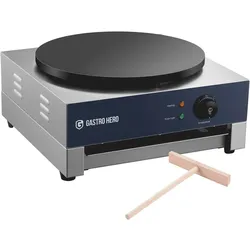 GastroHero Elektro Crêpes Eisen Ø 400 mm – Profi-Gerät aus Edelstahl für perfekte Crêpes in Gastronomie & Café