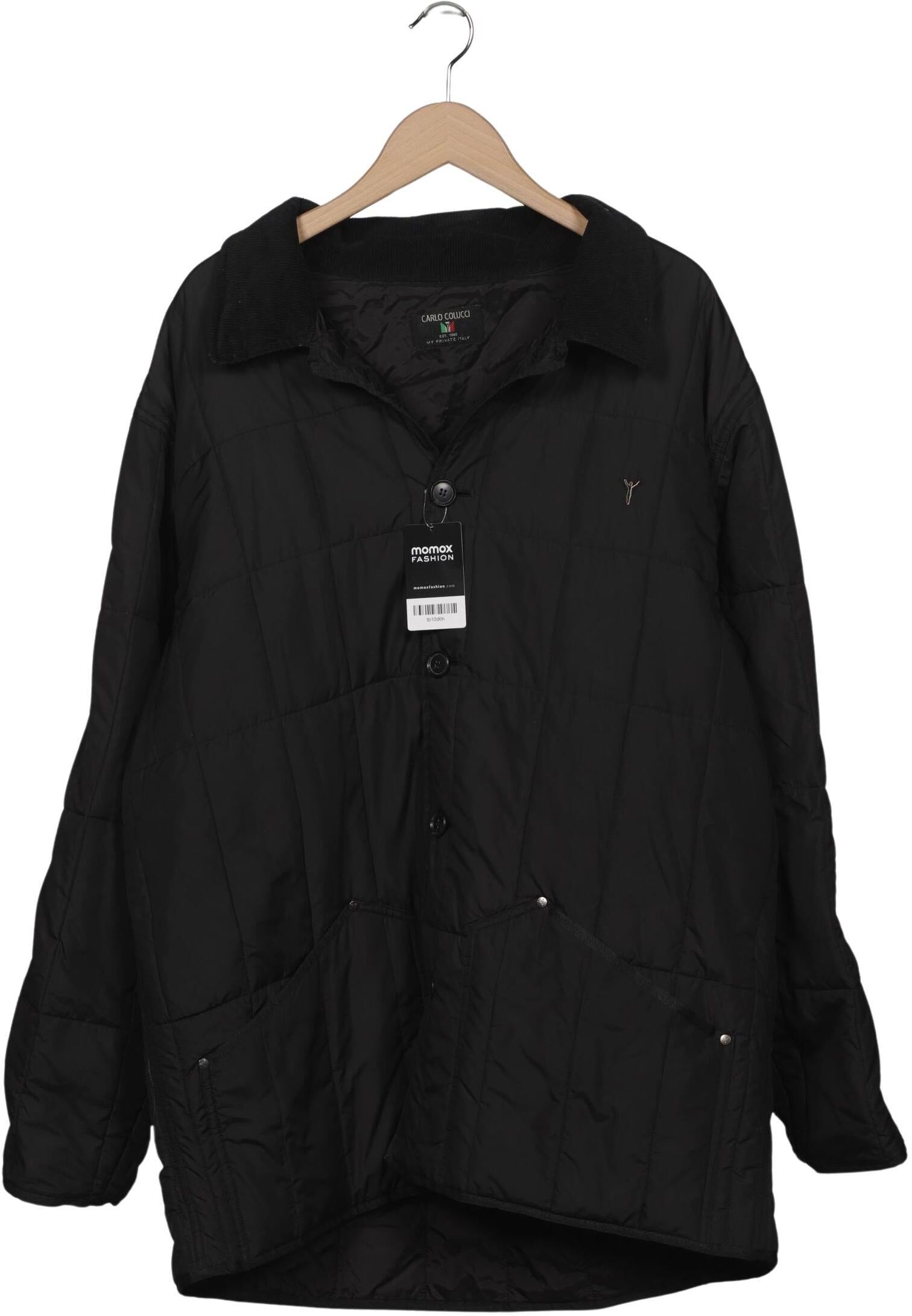 Carlo Colucci Herren Jacke, Schwarz, Gr. EU 58, Synthetik - Second Hand