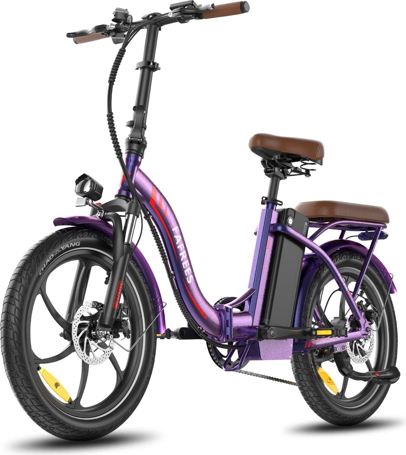 E-Bike FAFREES F20+ Pro - Motor 250W Batterie 36V25Ah 20 Zoll Reifen Mechanische Scheibenbremsen - Lila Rosa