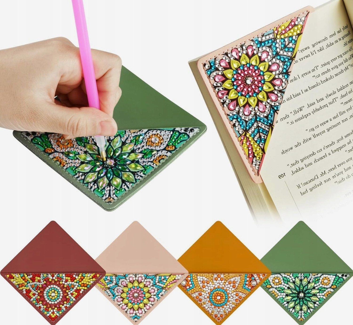 Inna DIY 5D Diamant Schilderen Boekenleggers Set - 4 Stuks