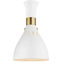 Elstead Lighting, Deckenleuchte, Joan Wandleuchte E27 Mattes Weiss, brüniertes Messing (E27)