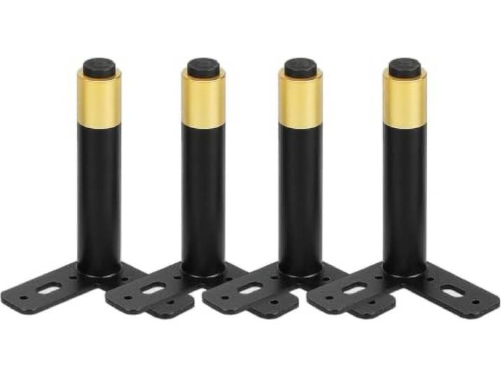 4 Stk Metall Möbelfüße Industrie Design verstellbar 17cm bis 1000kg Höhenverstellbar bis 1000kg Belastung, robuste Industrie-Optik für Tische und Schränke