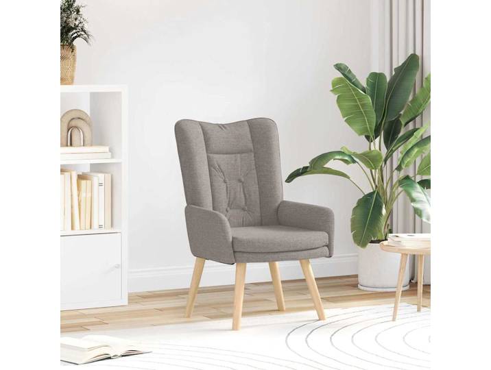 vidaXL Sessel Taupe Stoff und Sperrholz
