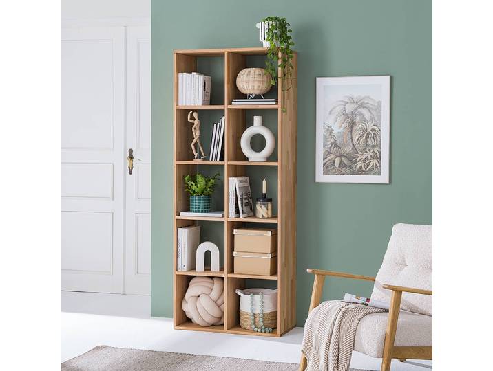 Regal GrapWOOD Massivholz Kernbuche, geölt Braun/Kernbuche 76 x 186cm Kernbuche