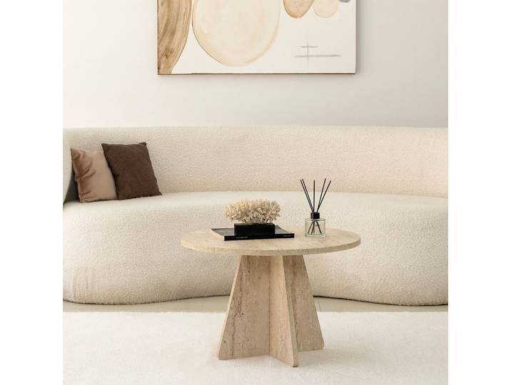 Skye Decor, Mushroom, Couchtische, Travertin, 60 x 40 x 60 cm