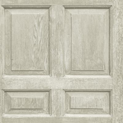 RoomMates Brown & Beige Beveled Wood Paneling Peel and Stick Wallpaper