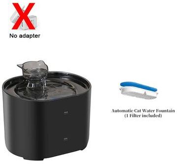 Inspired Living Cat Ear Automatic Pet Water Fountain With Quiet USB Filtration System black