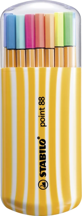 STABILO Point 88 20 Stück Zebras inklusive 5 Neonfarben, 20 Stück