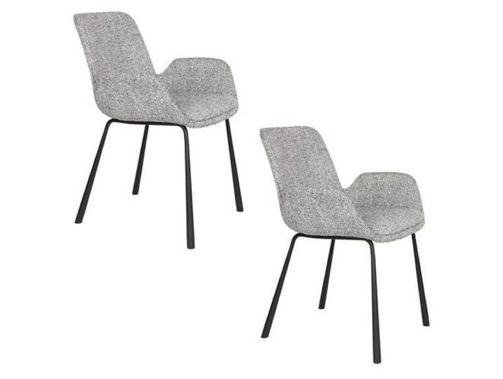 Zuiver eetkamerstoelen Brit met armleuningen - grijs (set van 2)
