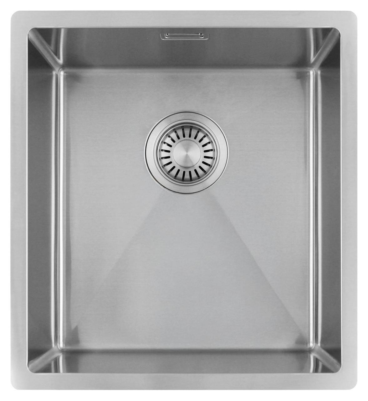 Pure.Sink Keukenwastafel inbouwmodel van roestvrij staal, 40 x 36 cm