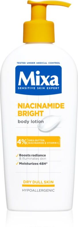 Mixa Niacinamide Bright beurre corporel au beurre de karité 250 ml