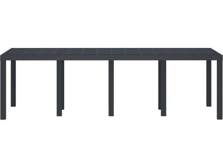 vidaXL Wetterfester Gartentisch Anthrazit 250 x 100 x 73 cm