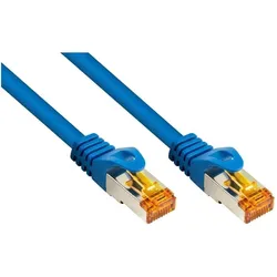 Varia RJ45 Patchkabel Cat. 7, 7,5m, TPE, blau, geschirmt (S/FTP, CAT7, 7.50 m), Netzwerkkabel