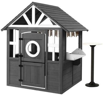 Kids Wooden Outdoor Playhouse with Lemonade Stand, Split Door for Kids Ages 3-8 - N/A