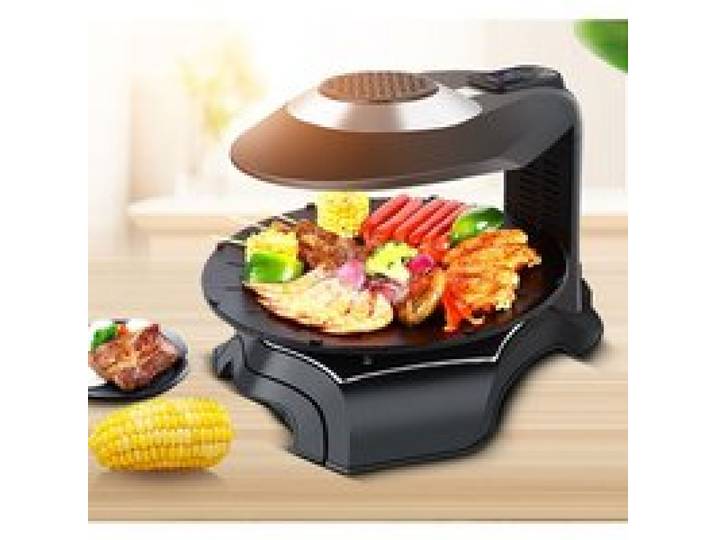 barbecue de table Barbecue électrique Plaque de Cuisson rotative Automatique à 360 ° pour fête intérieure et extérieure
